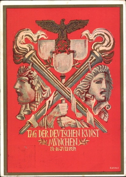 Künstler Ak Kaspar, München, Tag der deutschen Kunst, 14.-16. Juli 1939