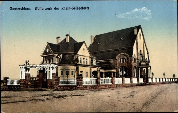 Ak Guntersblum in Rheinland Pfalz, Wasserwerk des Rhein Selz Gebiets