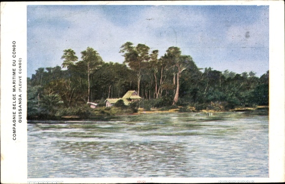 Ansichtkaart RD Congo Zaïre, Belgische Maritieme Maatschappij, Guissanga
