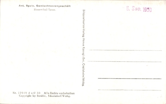 Postcard Hessenthal Mespelbrunn in the Spessart, aerial photograph