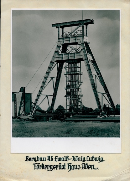 Photo Bergkamen, mining AG Ewald king Ludwig, colliery Haus Aden