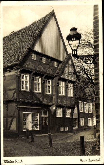 Ansichtkaart Wiedenbrück in Westfalen, huis Lattrich