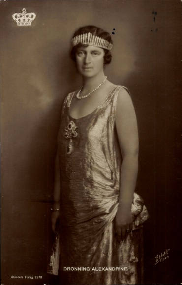 Ak Alexandrine zu Mecklenburg, Königin von Dänemark