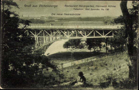 Ak Berlin Charlottenburg Westend Pichelsberg, Neue Heeresbrücke