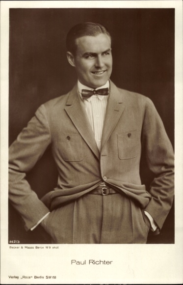 Ak Schauspieler Paul Richter, Portrait, Ross Verlag Nr. 862/3