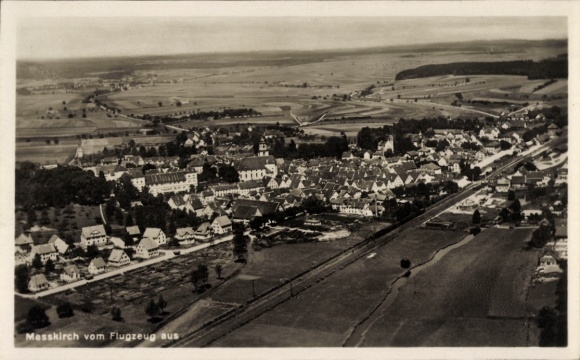 Ansichtkaart Messkirch Meßkirch in de Zwabische Alb Baden, luchtfoto