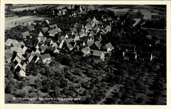Postcard Bildechingen Horb am Neckar, aerial photograph