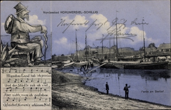 Song Postcard Horumersiel Schillig Wangerland Friesland, lot at Sieltief, I&#39;ve seen some country