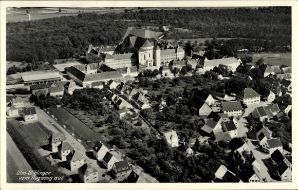 Postcard Wiblingen Ulm on the Danube Baden, aerial photograph