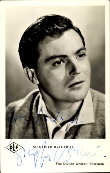 Postcard actor Joachim Brennecke, Rüdel Verlag, The day before the wedding, autograph