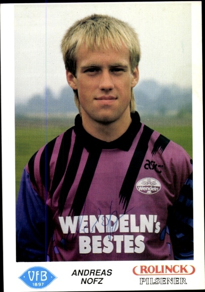 Autograph card footballer Andreas Nofz, VfB Oldenburg, autograph