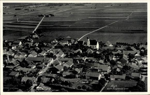 Ak Asch Fuchstal in Opper-Beieren, luchtfoto