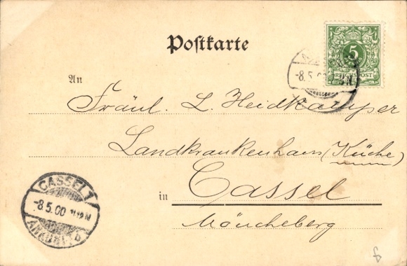 Postcard Bad Arolsen in Hessen, Friedrich and Bathildis, Princely Couple of Waldeck and Pyrmont, Castle