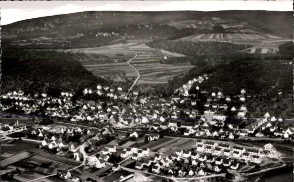Ak Zell Esslingen am Neckar, Fliegeraufnahme, Restaurant und Weinstube zum Ochsen