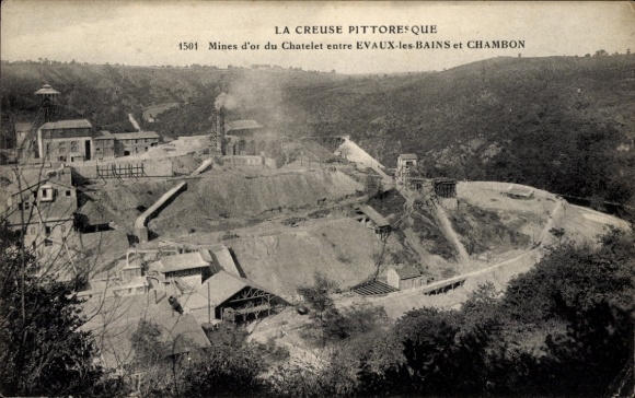 CPA Évaux les Bains Creuse, Mines d'or du Chatelet