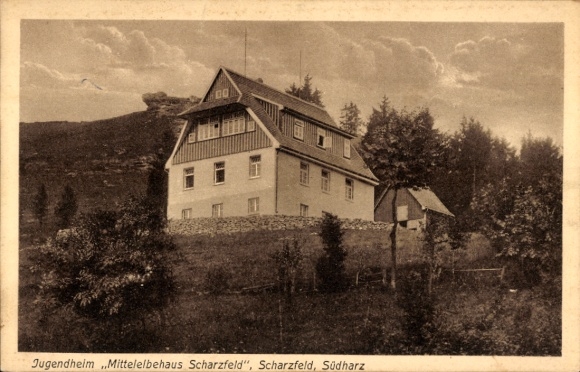 Ak Scharzfeld Herzberg am Harz, jeugdhuis Mittelelbehaus Scharzfeld