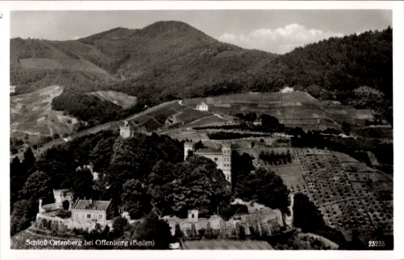 Postcard Ortenberg in Baden, Ortenberg Castle, aerial photograph