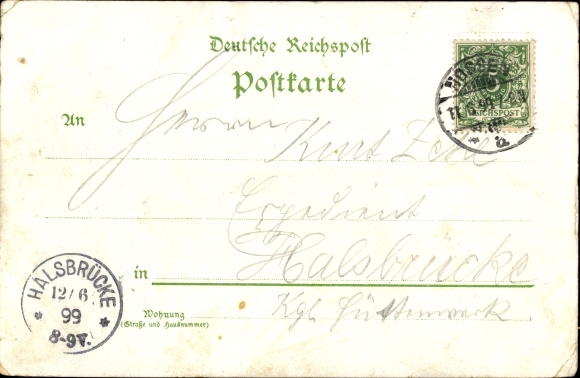 Chromo-Litho Nossen in Saxony, Bergschlösschen inn, hermit