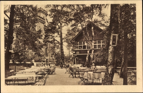 Postcard Dittersbach Dürröhrsdorf, beautiful height, terrace