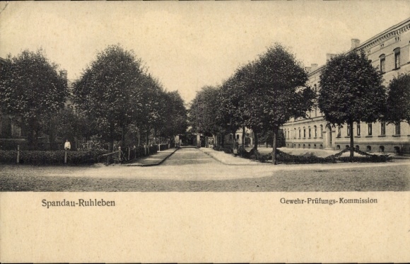 Postcard Berlin Spandau Ruhleben, Rifle Examination Commission