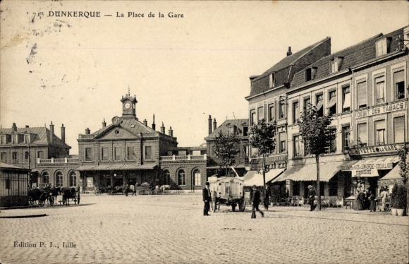 Ak Dunkerque Dünkirchen Nord, La Place de la Gare