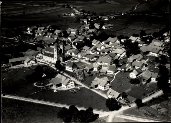 Photo Altenstadt Upper Bavaria, Romanesque Basilica of St. Michael, aerial photograph