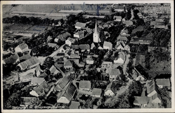 Postcard Dielingen Stemwede in Westfalen, Fliegeraufnahme