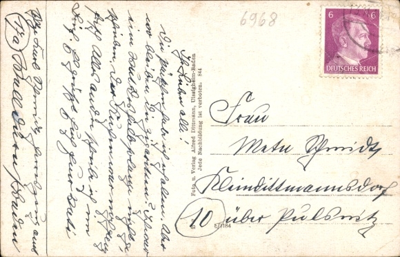 Postcard Walldürn in the Odenwald Baden, Town Hall