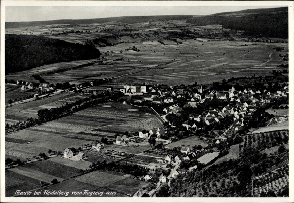Postcard Mauer in Baden, aerial photograph