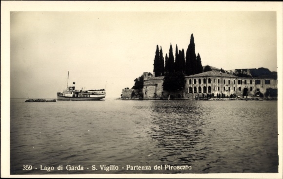 KP San Vigilio Lago di Garda Veneto, Partenza del Piroscafo
