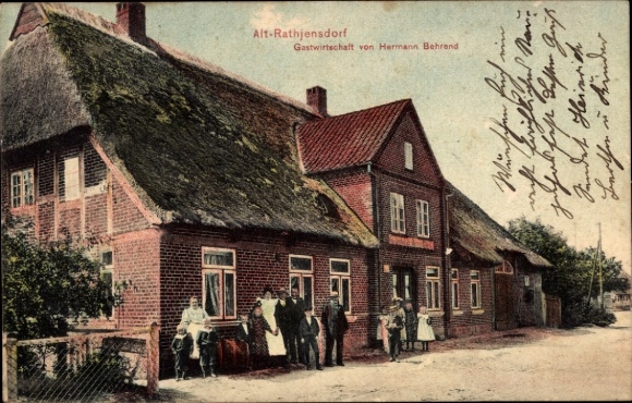 Ak Alt-Rathjensdorf Plön in Holstein, Gastwirtschaft von Hermann Behrend