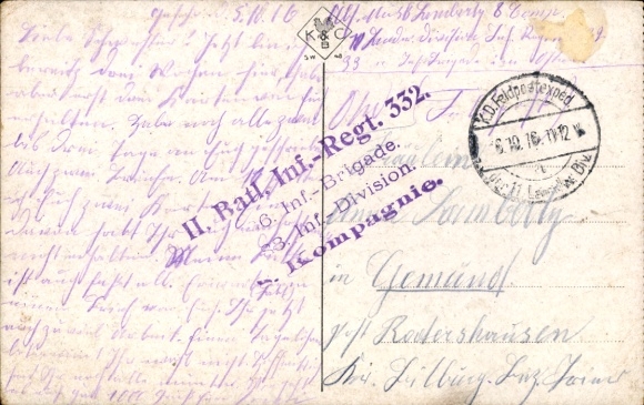 Postcard Vilnius Wilna Lithuania, entry of the German artillery