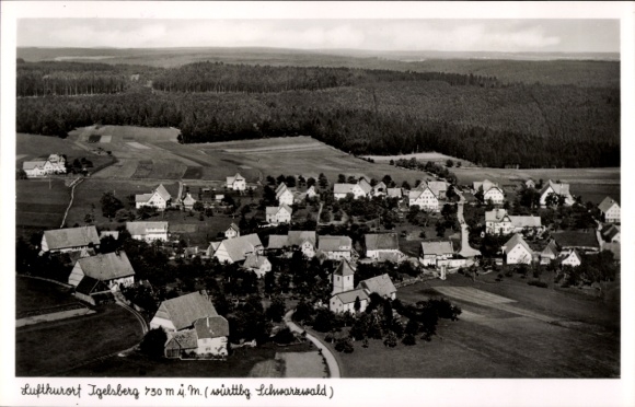 Ak Igelsberg Freudenstadt im Schwarzwald, Fliegeraufnahme