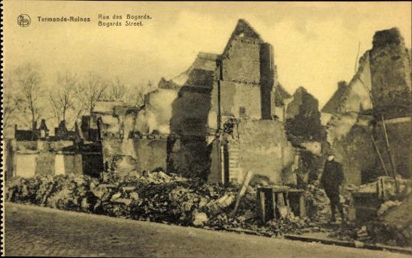 25 alte Ak Dendermonde Termonde Ostflandern, Ruine von Termonde, diverse Ansichten