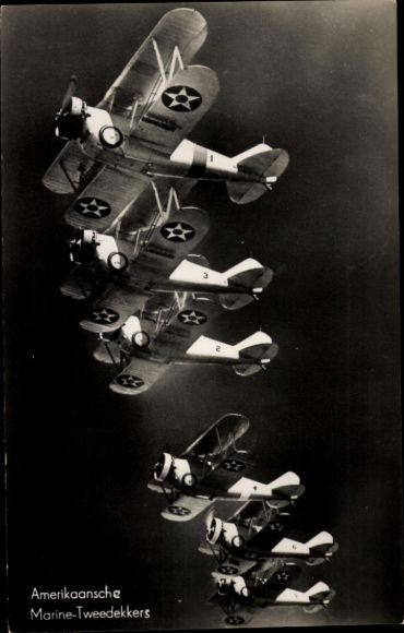 Postcard aircraft, biplanes of the American Navy
