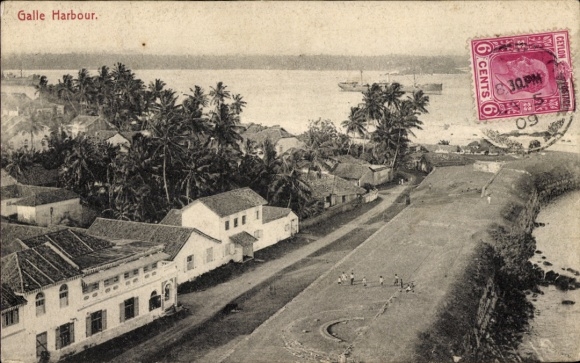 Postcard Galle Ceylon Sri Lanka, Harbour