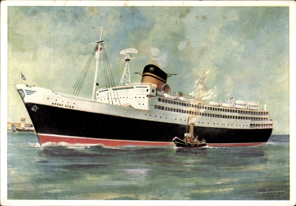Kunstenaar Ak Dampfer TS Arosa Star, Arosa Line