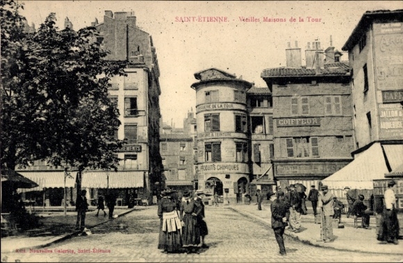 Ak Saint Étienne Loire, Straßenansicht