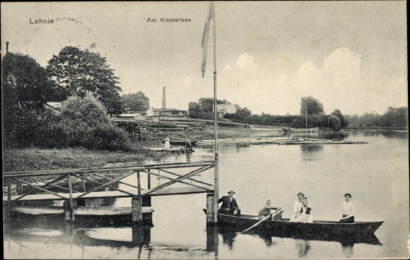 Postcard Monastery Lehnin in the Mark, Klostersee
