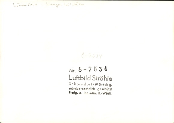 Postcard Löwenstein in Württemberg, lung sanatorium, aerial photo Strähle, Schorndorf/Wärttbg.