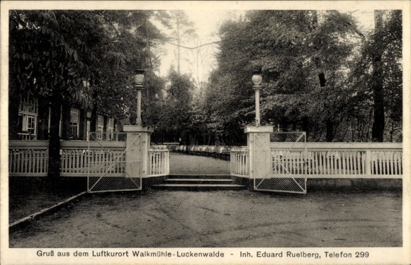Postcard Luckenwalde in Brandenburg, Walkmühle, Inn Eduard Ruelberg