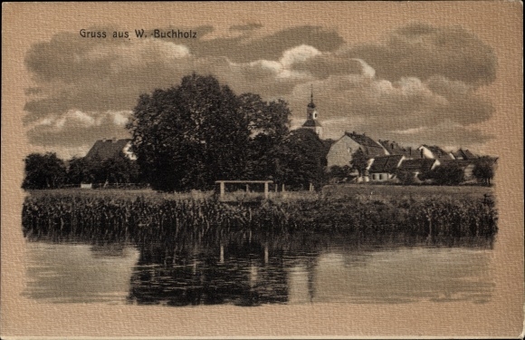 Postcard Wendisch Buchholz Märkisch Buchholz Dahme Spreewald, partial view