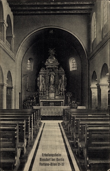 PC Berlin Marzahn Biesdorf on the Ostbahn, convalescent home, Fortuna Allee 31-37, chapel
