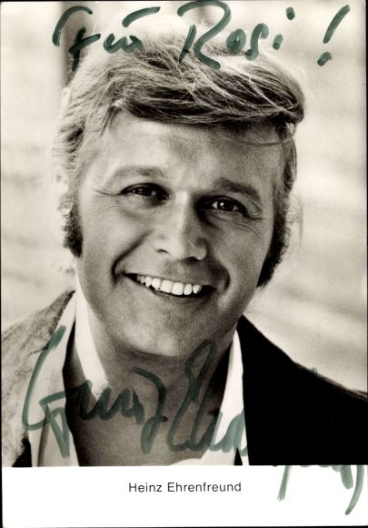 Postcard actor Heinz Ehrenfreund, portrait, autograph