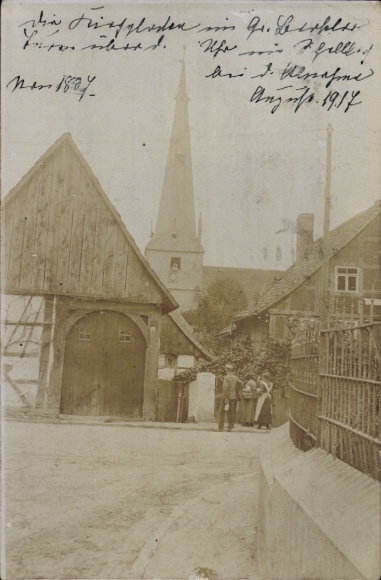 Photo Postcard Aerzen in the Weserbergland, local area, church