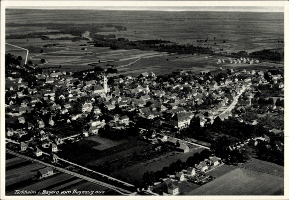 Ak Türkheim in Zwaben, luchtfoto
