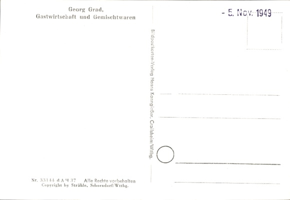 Postcard Brannenburg am Inn, Inn and General Store v.Grad