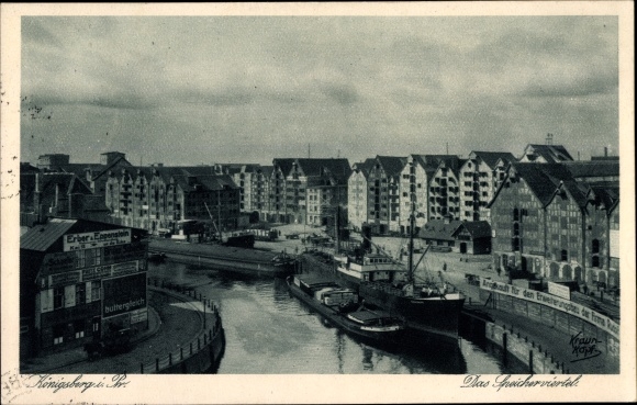 Ak Kaliningrad Königsberg Ostpreußen, Das Speicherviertel, Geschäft Erber & Eppenstein