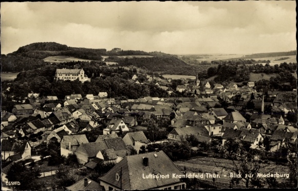 Ak Kranichfeld in Thüringen, Gesamtansicht, Niederburg