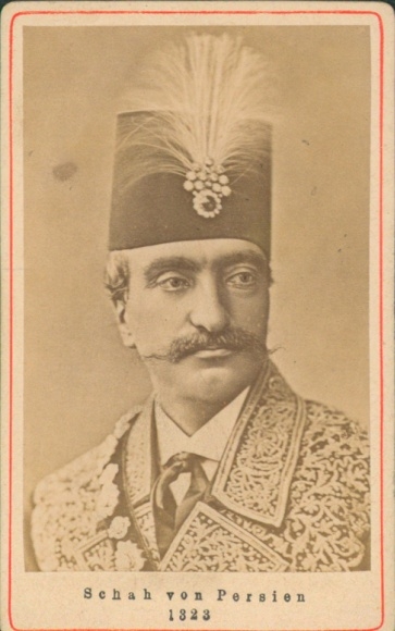 CdV Nasreddin Shah, Nāser ad-Din Shah, Shah of Persia, around 1870
